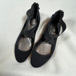 Bandolino Womens Slip On Flat Shoe Black Ballerina Size 9